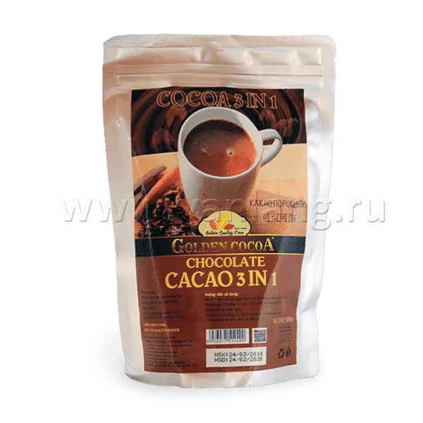 HUCAFOOD - Cocoa - Какао-порошок растворимый 3in1 (зип-пакет) 500г_3