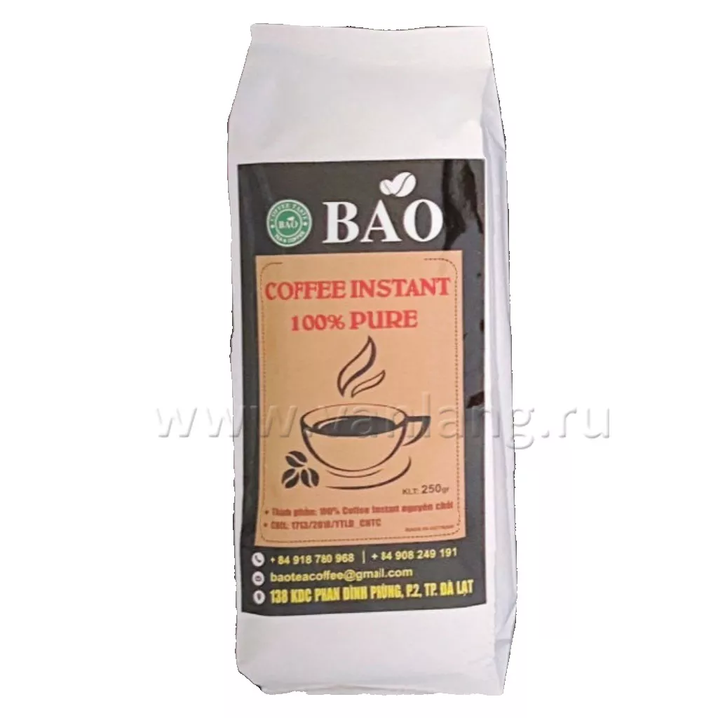 BAO - Coffee Instant 100% Pure, 250 г., купить в интернет-магазине Ванланг  в Москве, по цене 699 руб.