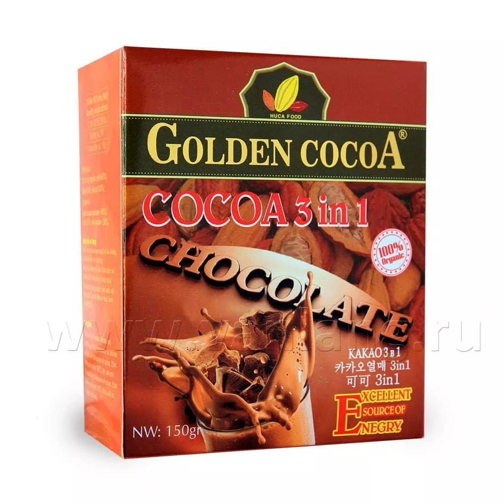 Горячий шоколад HUCAFOOD - Cocoa - Какао-порошок растворимый 3в1 150г,  купить в интернет-магазине Ванланг в Москве, по цене 280 руб.